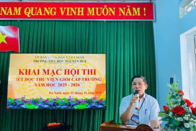 KHAI MẠC HỘI THI TIẾT ĐỌC THƯ VIỆN GIỎI CẤP TRƯỜNG, NĂM HỌC 2025 -2026: BẮT ĐẦU LAN TỎA VĂN HÓA ĐỌC TỪ NHỮNG TIẾT HỌC GIÀU SÁNG TẠO